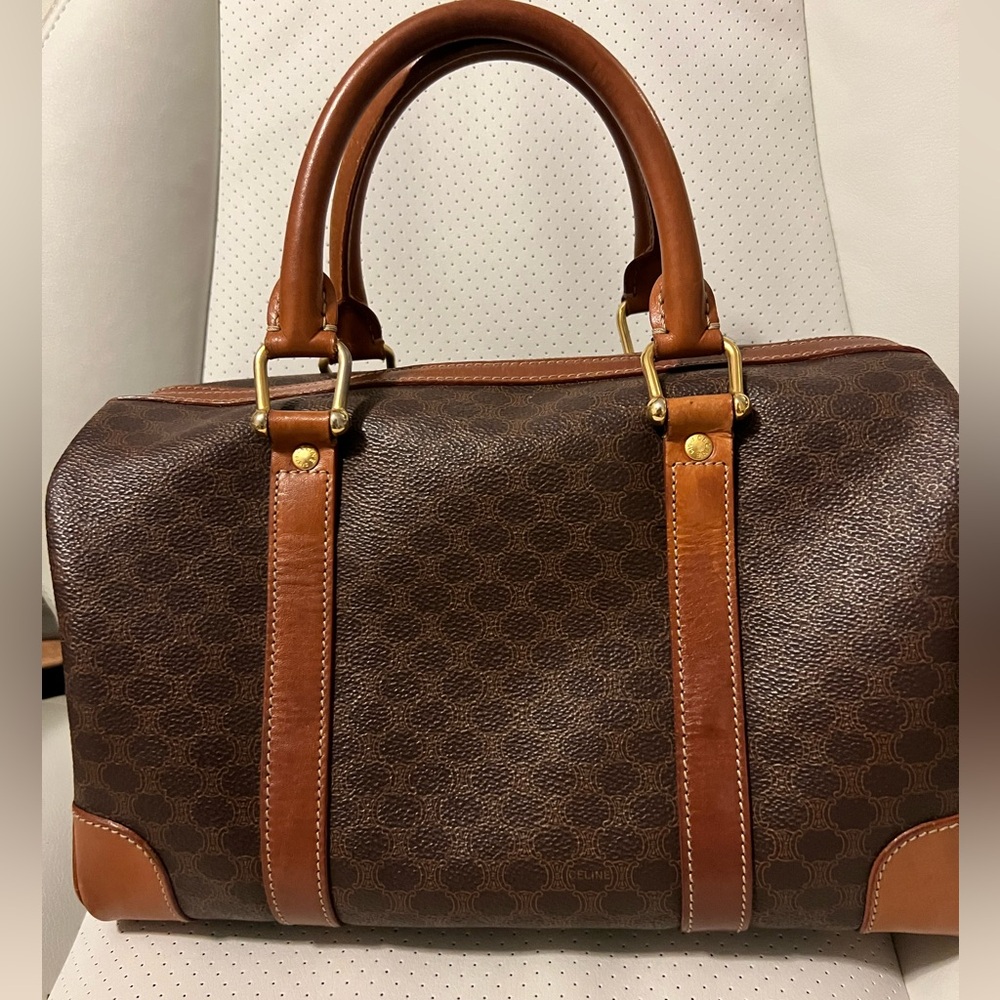 Celine Vintage Boston Brown Handbag